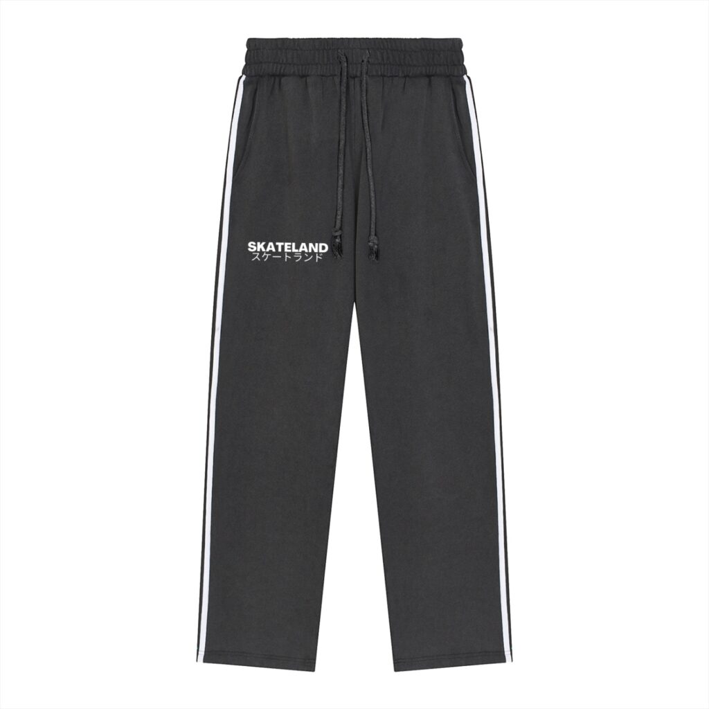 Snow Washed Contrast Tape Sweatpants