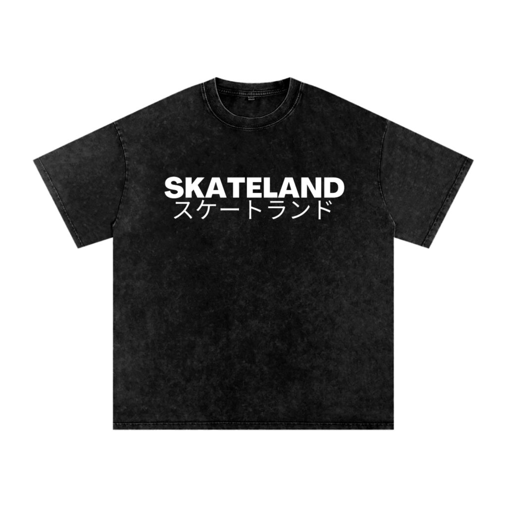 Snow Washed Oversized Cotton T-Shirt